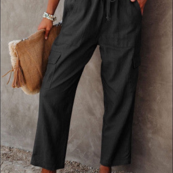 Black Cargo Pant - Picture 1 of 7